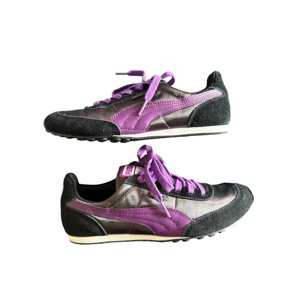 Puma Eco Ortholite Black and Purple Women’s Sneakers size 7.5 - Picture 2 of 8